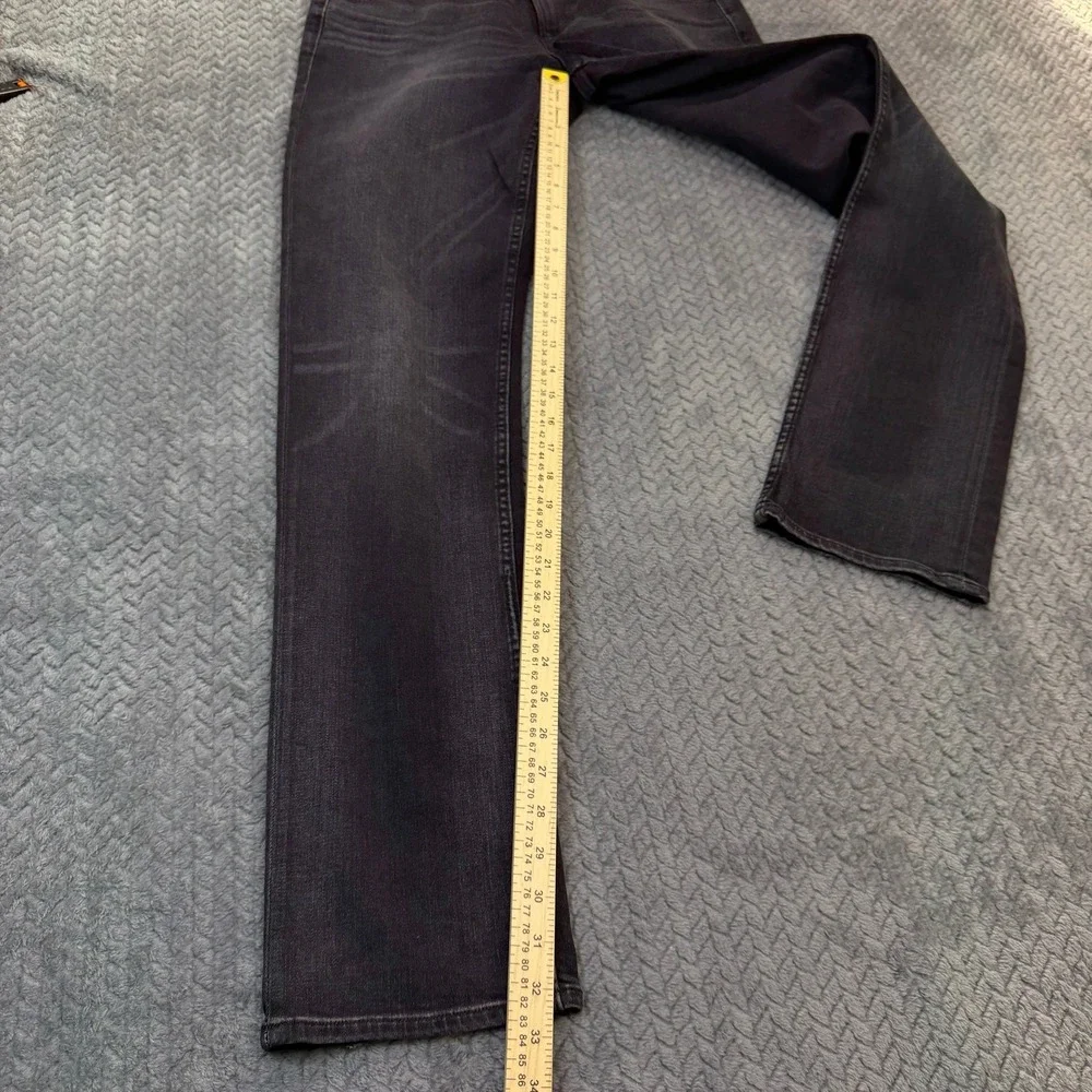 Hudson Byron Straight Jeans Mens 31x32 Grey‎ Black Wash Century Stretch Denim